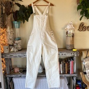 Urban Daizy white denim overalls